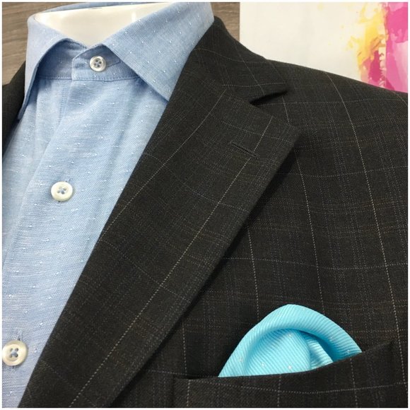 Jack Victor Mens Blazer Sport Coat 3 Button‎ Casual Jacket Size 42R Wool Suits - Picture 4 of 13